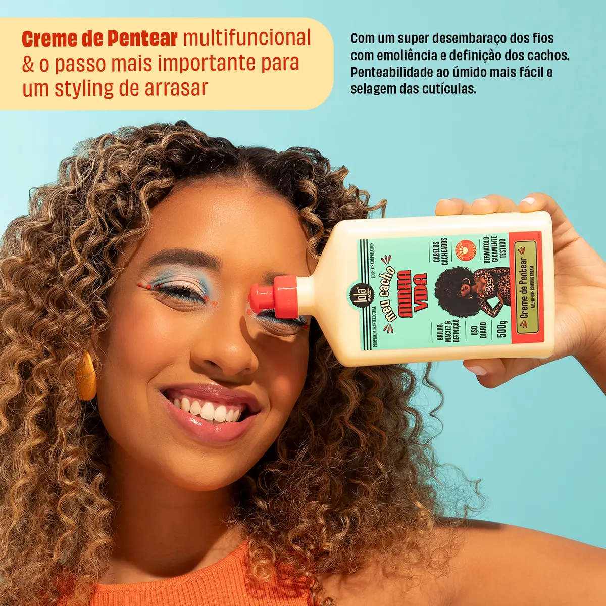 MEU CACHO MINHA VIDA - CREME PENTEAR 500g  2