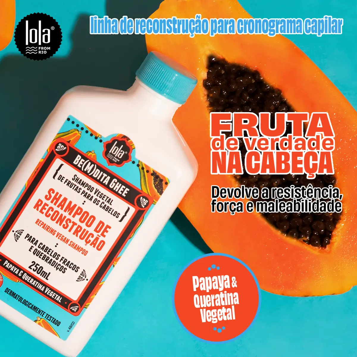 BE(M)DITA GHEE - MAMÃO SHAMPOO 250mL  2