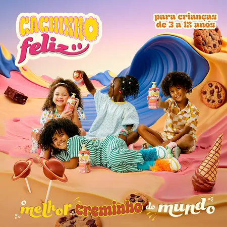 Cachinho Feliz Chocolate Creme de Pentear 450g