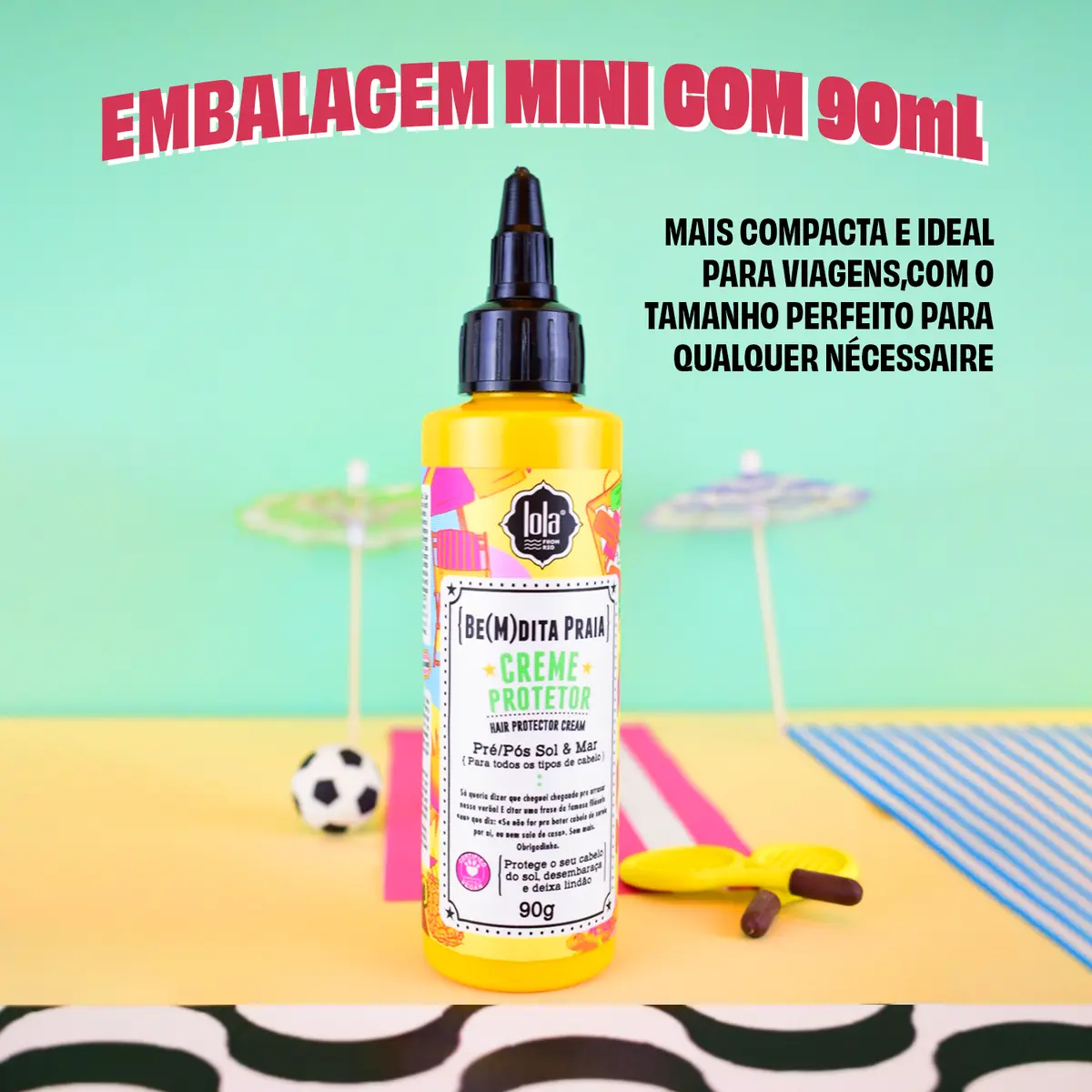 Mini Be(M)dita Praia Creme Protetor Pré e Pós Sol & Mar 90g  3