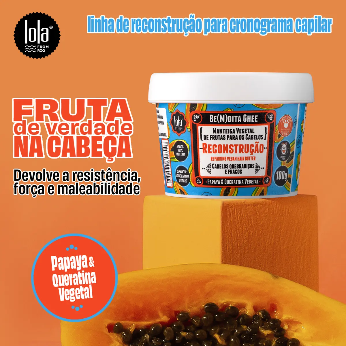 BE(M)DITA GHEE - RECONSTRUÇÃO MAMÃO 100g  2